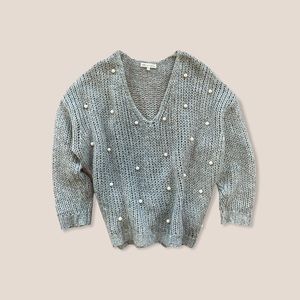 Oversized Pearl Knit Sweater